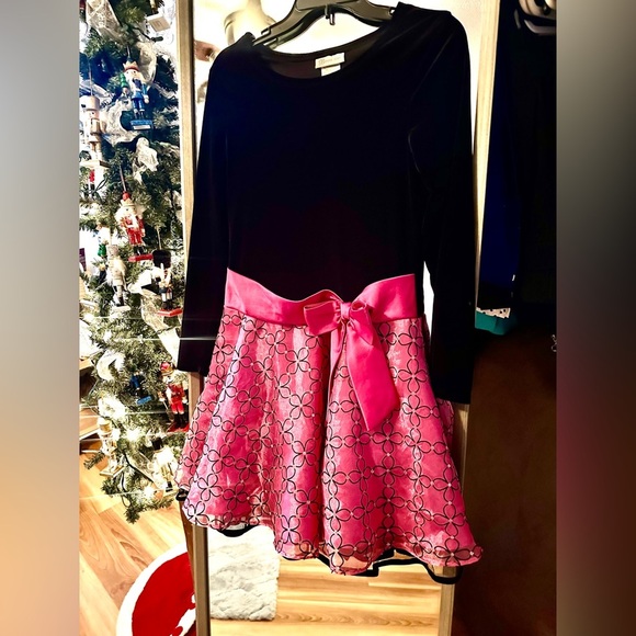 Bobbie Jean A Line‎ Full Skirt Velvet Sequins Size 16. Formal/ Easter/Party - Picture 1 of 11